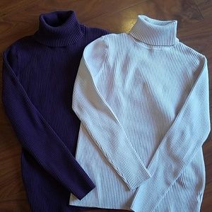 Set of 2 ladies turtleneck sweaters